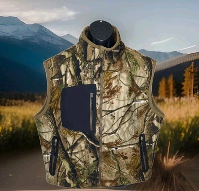 Cabela's Insulated Hunting Vest Fleece Realtree Camo Mens XXL 2XL Windsheer - Image 1 of 4