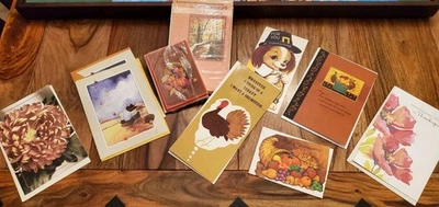  THANKSGIVING GREETING CARDS Mixture Of Hallmark, Carlton, Ambassador 23 Cards - Image 1 of 4