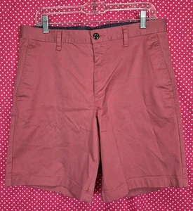Nuevo sin etiquetas Pantalones Cortos Daniel Hechter Para Hombres Chino Clásico Frente Plano Salmón Talla 34 W34" L9" - Imagen 1 de 4