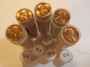 D BU 1972, rollo de un centavo Lincoln - Imagen 1 de 4