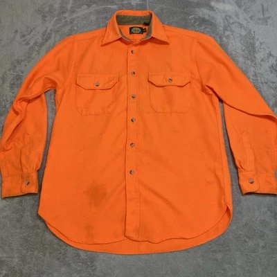 Vtg Cabela's Blaze Orange Button up Shirt Mens M Hunting Safety Made in USA - Image 1 of 4
