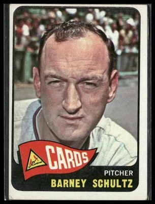 1965 Topps Barney Schultz #28 St. Louis Cardinals Baseball - Image 1 of 2