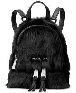 MICHAEL Michael Kors Rhea Zip Mini Shearling Messenger Backpack - Picture 1 of 8