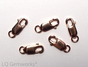 Cinco (5) broches de garra de langosta rellenos de oro rosa de 14k 4x11 mm - Imagen 1 de 1