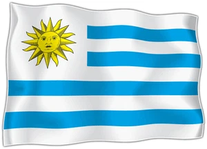 Uruguay Länderflagge Auto Stoßstange Fenster Spiegel Aufkleber Abziehbild 5"X4" - Bild 1 von 1
