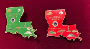 Lions Club Pins Vintage Louisiana Phoenix 1981 Atlanta 1982 District 8 Neu - Bild 1 von 2