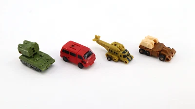 Vtg Transformers G1 1989 Flak, Big Shot, Tote & Blaze Micromaster Lot - Image 1 of 4