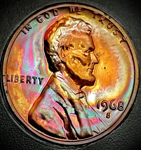 1968-S US MINT PROOF SET WITH AMAZING TONED COINS Cover