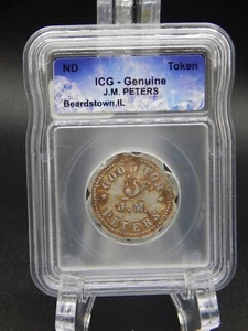 NEARDSTOWN, ILLINOIS - J.M. PETERSON ICG GENUINE TOKEN (BT983) - Picture 1 of 4