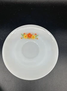 Vintage Fire King Anchor Hocking Glass Replacement Saucer Orange Yellow Daisy - Picture 1 of 2