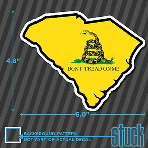 South Carolina Don't Tread On Me - 6.0"x4.8" - printed vinyl decal sticker - Picture 1 of 1