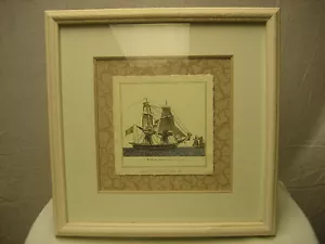 Kinder Harris Inc Framed Art Small Harbor Ships Piece 3 Style 1338 Retail $159 - Picture 1 of 3