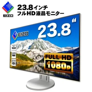 EIZO FlexScan EV2451-RBK 23.8-inch LCD Monitor Wide White 1920 x 1080 full HD - Picture 1 of 6