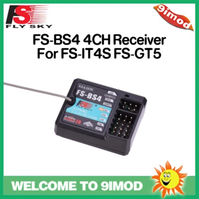 Flysky FS-BS4 2.4G 4CH Receiver w/ Gyro Stabilization for Flysky FS-IT4S FS-GT5 - Image 1 of 4