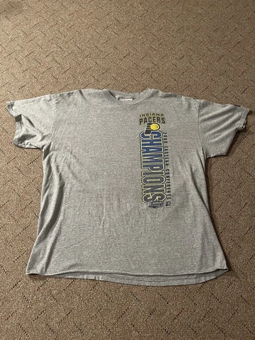 Vintage Indiana Pacers Eastern Conference 2000 NBA Basketball T Shirt Men's L Cover