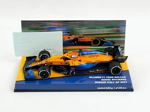 Mclaren F1 MCL35M #3 Daniel Ricciardo Italy Monza GP Winner 2021 1:43 MINICHAMPS - Picture 1 of 10