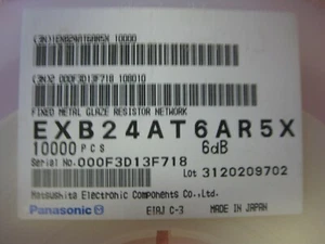EXB-24AT6AR5X 3GHZ 6B 50OHM ATTENUATORE CHIP CUSTODIA 4 PIN 0404 (LOTTO DI 100) - Foto 1 di 5
