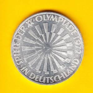 10 Mark 1972 G Silber Olympische Spiele München - Strahlenspirale - Bild 1 von 2