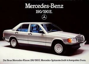 Mercedes 190 + 190 E W201 90PS 122PS brochure 10/1982 - Picture 1 of 2