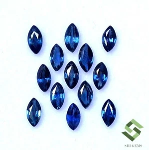 4x2x1.5 mm Natural Blue Sapphire Marquise Cut Lot 10 Pcs 1.23 Cts Loose Gemstone - Picture 1 of 7