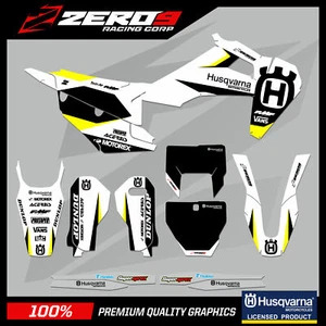 KIT DE GRÁFICOS HUSQVARNA MOTOCROSS CALCOMANÍAS MX: 50 65 85 125 250 450 LEGIÓN BLANCO NEGRO - Imagen 1 de 25