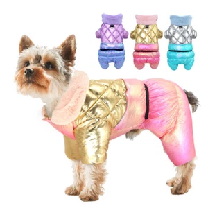 Waterproof Reflective Dog Jumpsuit Pet Winter Coat Warm Jacket Padded Clothes - Picture 1 of 18