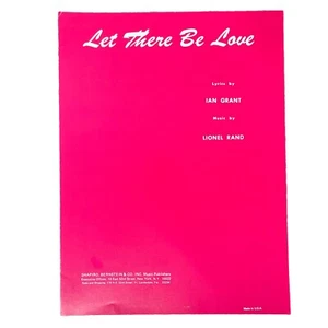Let There Be Love Sheet Music Piano Vocal New Hal Leonard - Picture 1 of 4