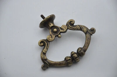 Ancienne poignée en bronze, art nouveau, tiroir, rénovation, restauration 2 - Photo 1/3