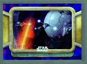 2024 Topps Star Wars Chrom Saphir Schwärme von Droid Raumschiffen lila #/125 SP - Bild 1 von 2