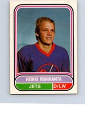 VINTAGE HOCKEY CARD O-PEE-CHEE 1975 WHA WINNIPEG JETS HEIKKI RIIHIRANTA  NO626