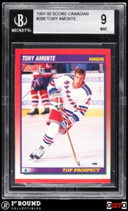 POP 1: Tony Amonte RC BGS 9: 1991-92 Score Canadian Bilingual Rookie Card Gisto - Picture 1 of 4