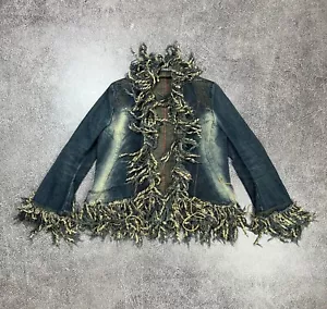 Chaqueta vaquera envejecida In Love Paris If Six Was Nine para mujer vintage grunge Y2K - Imagen 1 de 24