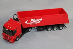 Siku 3537 Mercedes Benz LKW mit Muldenkipper Fliegl Super-Serie Maßstab 1/50 - Bild 1 von 3
