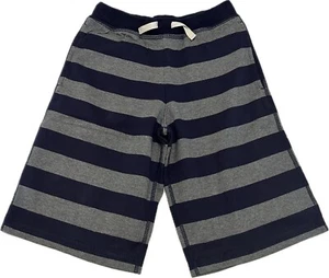 Hanna Andersson Gray/Navy Knit Stripe Shorts 150 12 EUC - Picture 1 of 3