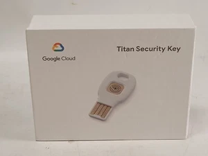 Google Cloud K51T Titan Security Key USB-C Type Adapter White Bluetooth - Photo 1/6