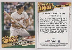 2020 Topps Decades Best Series 2 Batters Green Brooks Robinson #DB-23 HOF
