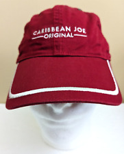 Caribbean Joe Original Cap Red Hat White Embroidery One Size Adjustable Golf