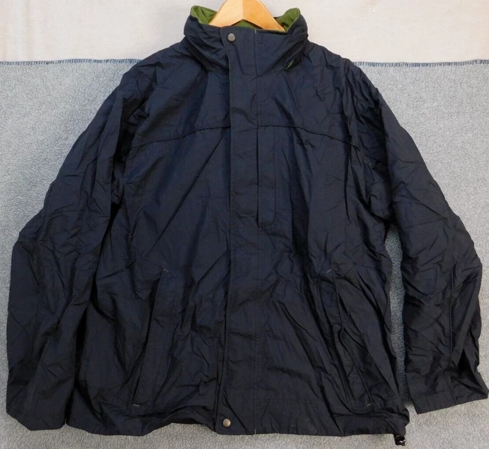 Abrigo parka con capucha L.L Bean Storm Chaser 265276 XL negro oliva aislado Foto 1 de 4