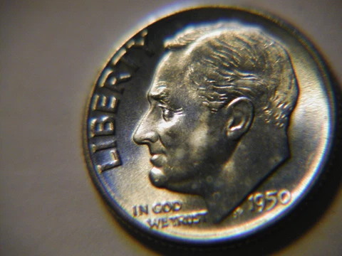 1950-D  Roosevelt Dime BU uncirculated gem! Cover