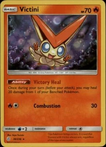 2x (SM12-030) Victini (Rare Holo) Pokemon Cosmic Eclipse Card # 30 - Picture 1 of 1