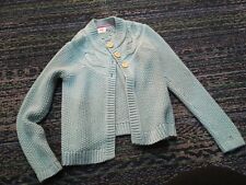 Mini Boden Crochet Light Blue Sweater Girls Size 11-12 Youth