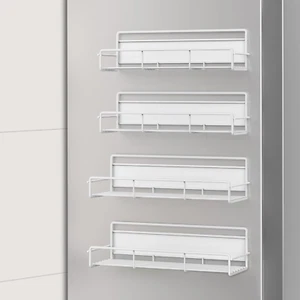 4 Pack Magnetic Spice Rack Organizer for Refrigerator and Microwave Oven, Metal - Picture 1 of 12
