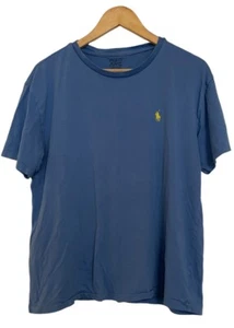 T-shirt Polo Ralph Lauren uomo logo girocollo taglia M 100% cotone Y2K maglietta blu *LEGGI* - Foto 1 di 7