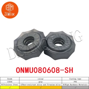 10 PIEZAS ONMU08/ONMU080608-SH IC808 insertos de fresado facial octogonales, de doble cara - Imagen 1 de 8