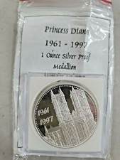 Silver Proof 1961/1997 DIANA PRINCESS OF WALES COMM MEDALLION only 1000 Mintage 