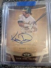 2019 Topps Tier One Khris Davis Tier One Talent AUTO /299 A’s