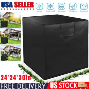 24x24x30 in Waterproof Central Air Conditioner Cover Outdoor Units AC Protective - Picture 1 of 12