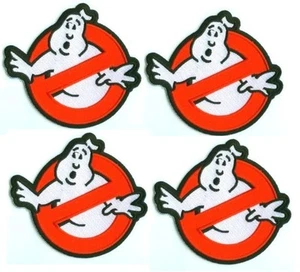 FANCY DRESS HALLOWEEN COSTUME PARTY GHOSTBUSTERS 4XGHOSTBUSTER LOGO PATCH SET - Picture 1 of 1