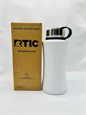 Botella de agua blanca RTIC 32 oz The Sport nueva con tapa adjunta a caja caliente o fría Foto 1 de 4
