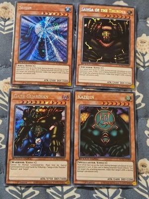 Gate Guardian Sanga of Suijin Kazejin Secreto Raro Set Paradoja Yugioh Foto 1 de 4